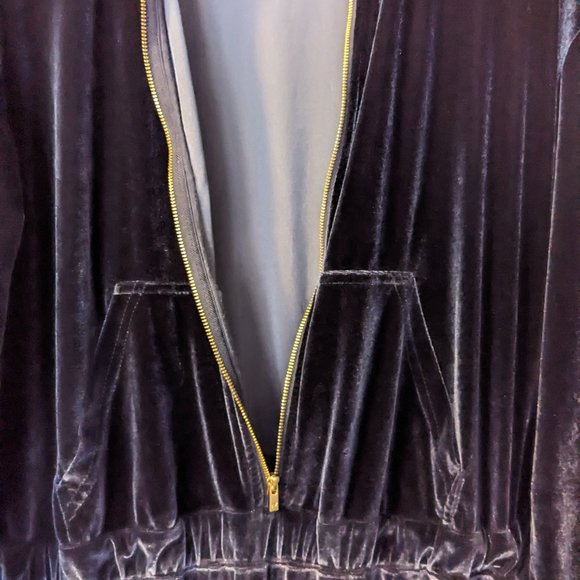 Fabletics Velour Zip-Up Wide Leg Onesie - Picture 2 of 6